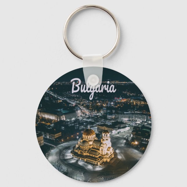Bulgaria Capital Sofia Alexander Nevsky Cathedral Key Ring (Front)