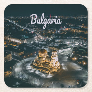 Bulgaria Capital Sofia Alexander Nevsky Cathedral Square Paper Coaster