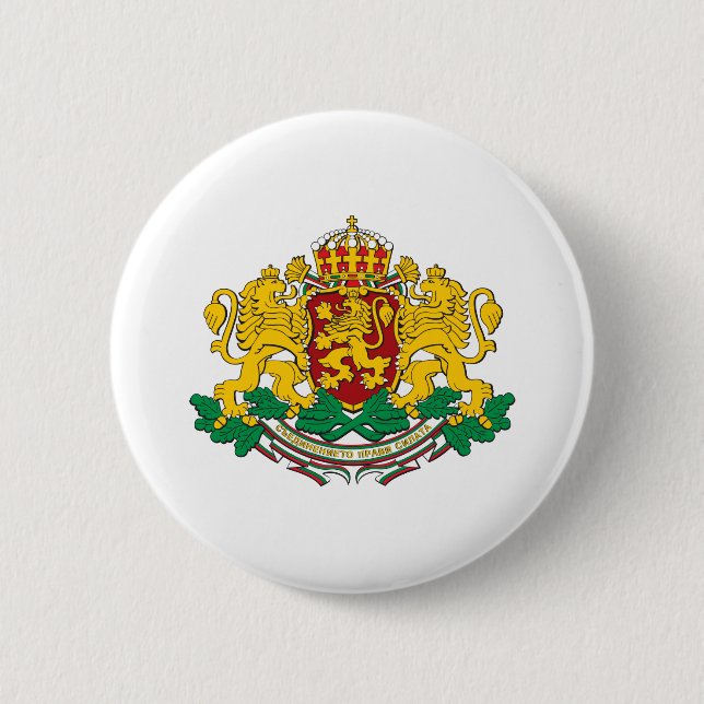 Bulgaria Coat Of Arms 6 Cm Round Badge (Front)