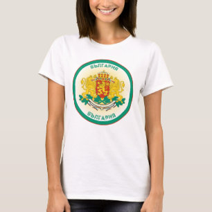 Bulgaria Coat of Arms Circle Shape T-Shirt