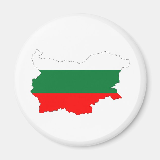 bulgaria country flag map shape silhouette symbol magnet (Front)