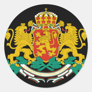 bulgaria emblem classic round sticker