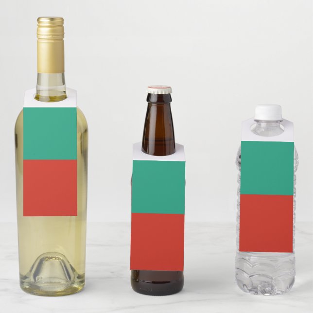 Bulgaria flag bottle tag (In Situ)
