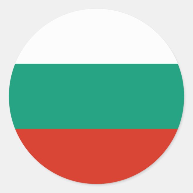 Bulgaria Flag Classic Round Sticker (Front)