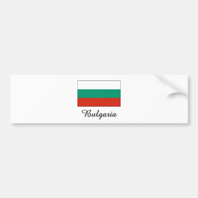 Bulgaria Flag Design Bumper Sticker (Front)