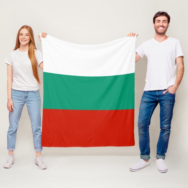 Bulgaria flag fleece blanket (In Situ)