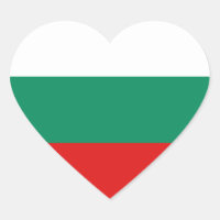 Bulgaria Flag Heart Sticker