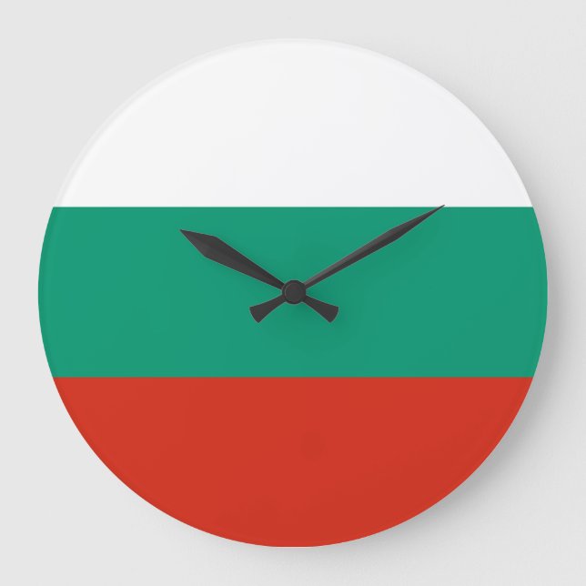 Bulgaria Flag Large Clock (Front)