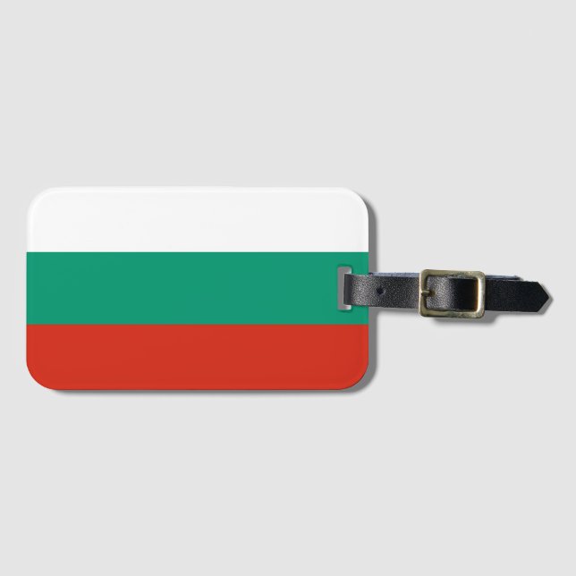 Bulgaria Flag Luggage Tag (Front Horizontal)