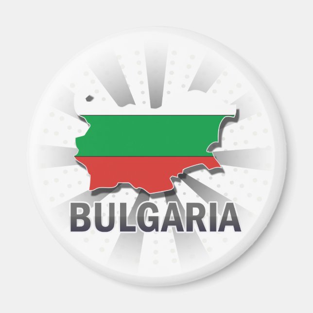 Bulgaria Flag Map 2.0 Magnet (Front)