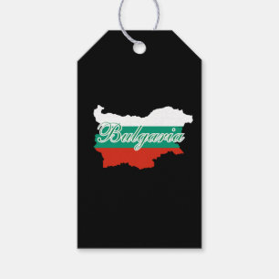 Bulgaria flag map gift tags