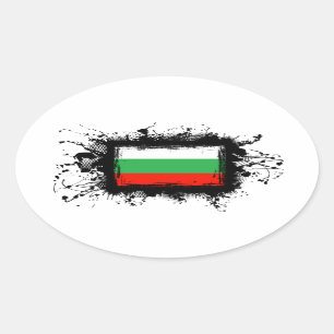 Bulgaria Flag Oval Sticker