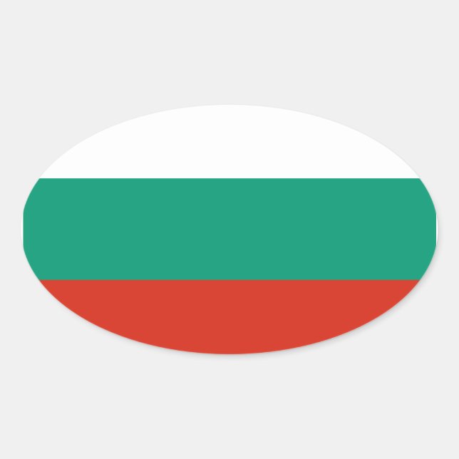 Bulgaria Flag Oval Sticker (Front)