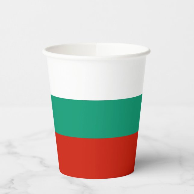 Bulgaria flag paper cups (Left)