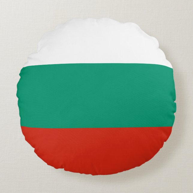 Bulgaria Flag Round Cushion (Front)