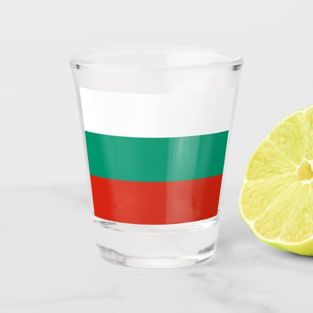 Bulgaria Flag Shot Glass (Front)