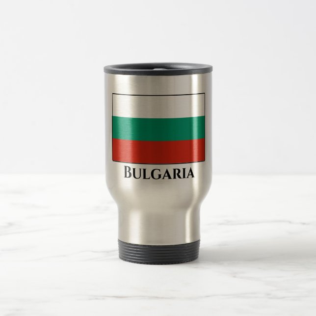 Bulgaria Flag Travel Mug (Center)