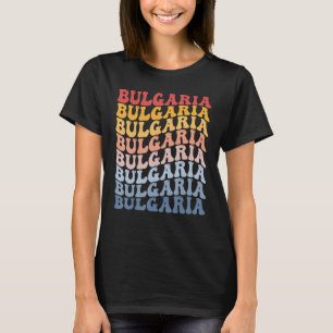 Bulgaria Groovy Retro Bulgarian T-Shirt