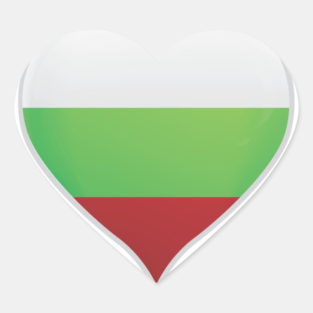 Bulgaria love flag pride heart sticker (Front)