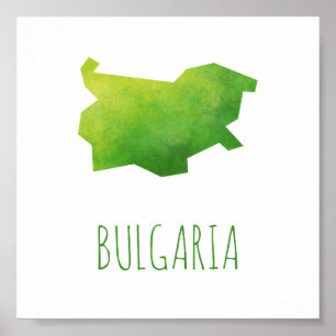 Bulgaria Map Poster