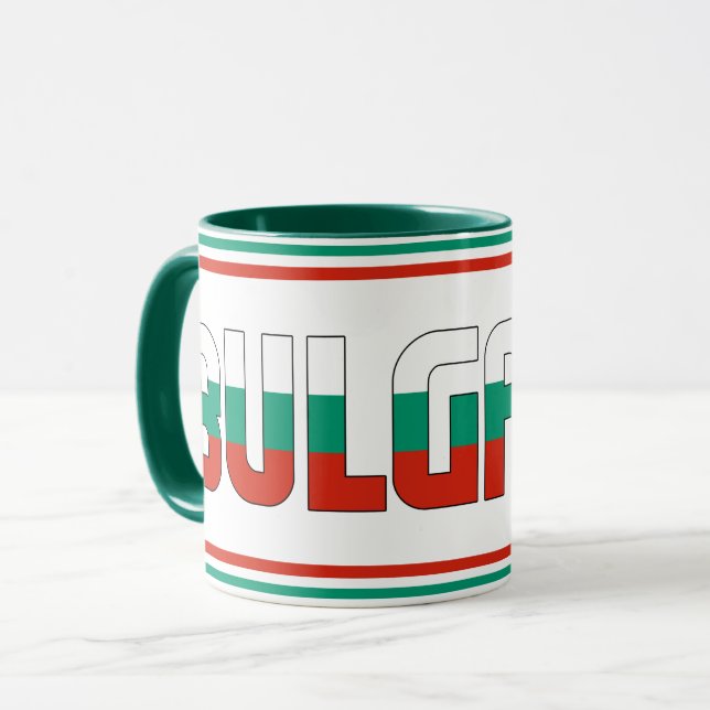 Bulgaria National Flag Patriotic Coffee Mug (Front Left)