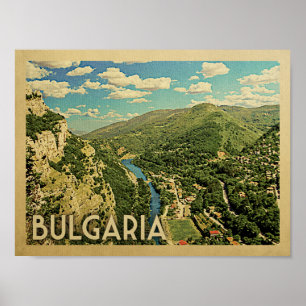 Bulgaria Poster Vintage Travel Poster