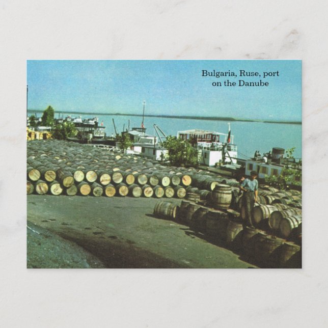 Bulgaria, Ruse, port on the Danube Postcard (Front)