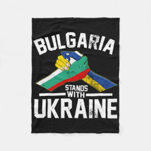 Bulgaria Stands With Ukraine Ukrainian Bulgarian F Fleece Blanket