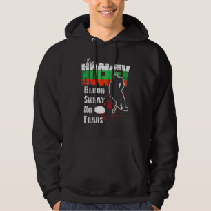 Bulgaria Supporter Blood Sweat No Fears Ice Hockey Hoodie