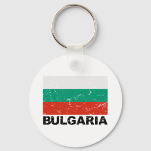 Bulgaria Vintage Flag Key Ring
