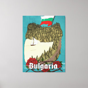 Bulgaria Vintage Travel Poster Canvas Print