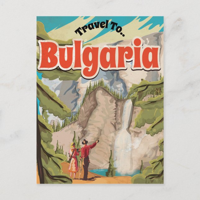 Bulgaria Vintage Travel Poster Postcard (Front)