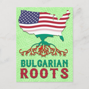 Bulgarian American Roots Postcard