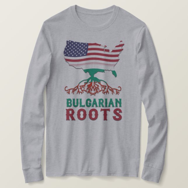 Bulgarian American Roots  T-Shirt (Design Front)