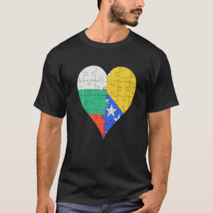 Bulgarian Bosnian Flag Heart T-Shirt