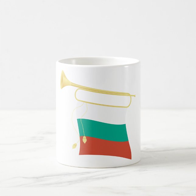 Bulgarian Flag And Bugle Coffee Mug (Creator Uploaded)