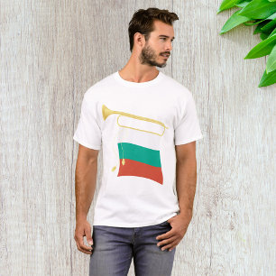 Bulgarian Flag And Bugle T-Shirt