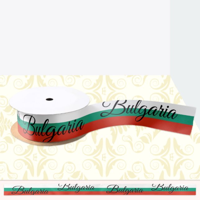 Bulgarian Flag & Bulgaria travel, holiday /sport Satin Ribbon (Creator Uploaded)