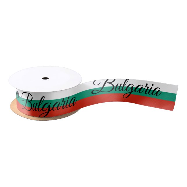Bulgarian Flag & Bulgaria travel, holiday /sport Satin Ribbon (Spool)