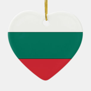 Bulgarian Flag Ceramic Tree Decoration