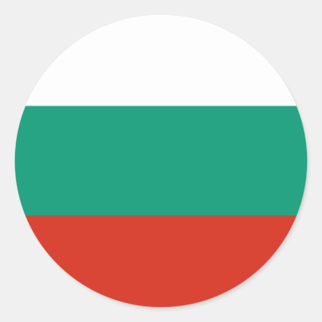 Bulgarian Flag, Flag of Bulgaria Classic Round Sticker (Front)