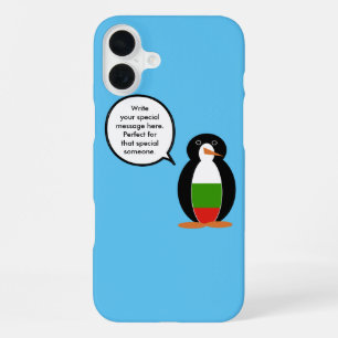 Bulgarian Flag Wildlife Penguin Personalised Gift iPhone 16 Plus Case