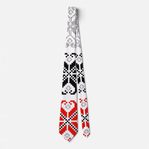 Bulgarian Folk Art Pattern Sporty Men's Tie