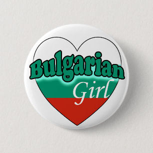 Bulgarian Girl 6 Cm Round Badge