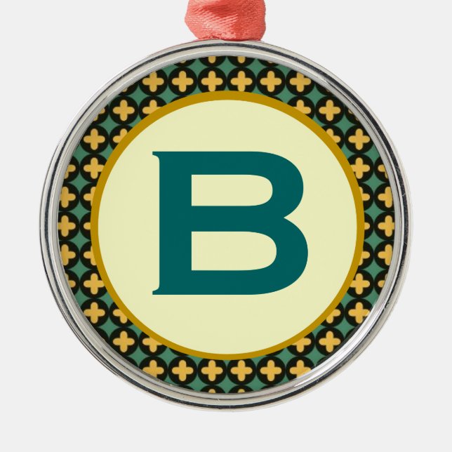 Bulgarian Orthodox Monogram Metal Tree Decoration (Front)