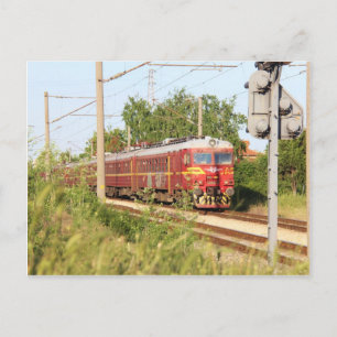 Bulgarian Passenger Train Postcard