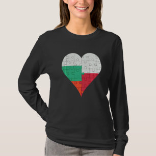 Bulgarian Polish Flag Heart T-Shirt