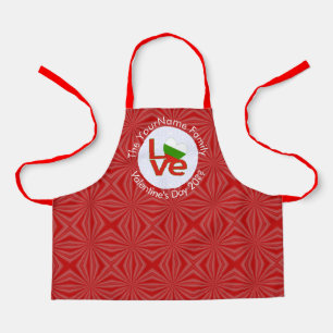 Bulgarian Red LOVE Flag Personalised Apron