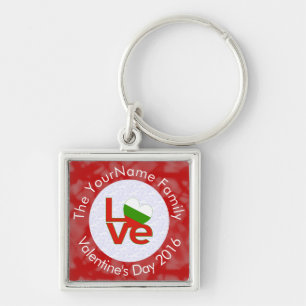 Bulgarian Red LOVE Flag Personalised  Key Ring