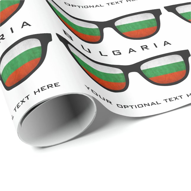 Bulgarian Shades custom text & colour gift wrap (Roll Corner)
